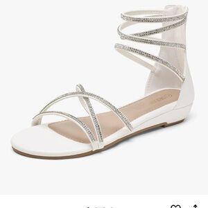 Elegant White Strappy Sandals